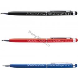 Pixuri metalice slim cu touch, Pot totul in Hristos!